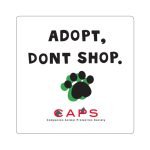 Adopt Don't Shop Paw - Square Stickers - Image 4